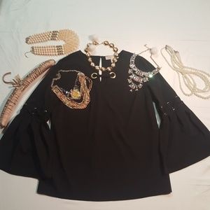 Black Blouse Michael Kors, stretchy.